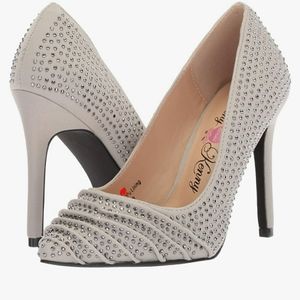 Penny Loves Kenny Women's Opleat pumps/heels with rhinestones sz10M color-silver